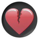 CCB TRISTE PASSÉ DE NOIR PERDU PAR AMOUR DU COEUR  ASSIETTES