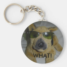 CE QUI ! - keychain humoristique de chien Porte-clef