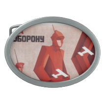 Ceinture de boucle d'affiche de propagande de CCCP Boucle De Ceinture
