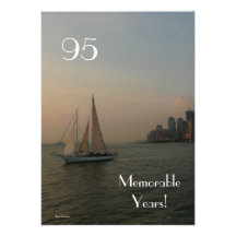 Célébration-Voilier mémorable de 95 années/anniver Faire-parts