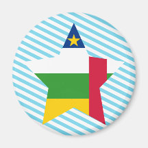 Central+Africain+Étoile de République Magnets Pour Réfrigérateur