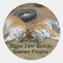 Centre exotique de délivrance de patte de tigre autocollants