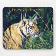 Centre exotique de délivrance de patte de tigre tapis de souris