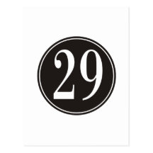Cercle #29 noir cartes postales