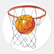 Cercle de basket-ball autocollant rond