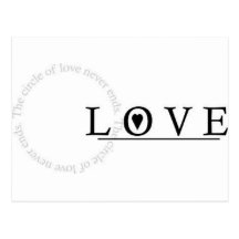 Cercle de l'amour - personnalisable avec votre tex cartes postales