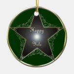 Cercle d'or élégant d'ornement d'arbre de pentagon