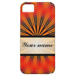 Cercle orange et damier noir et blanc coques iPhone 5 Case-Mate