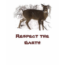 Cerfs communs dans la neige - jour de terre t-shirts