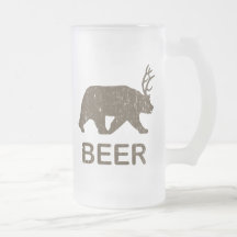 Cerfs communs d'ours de bière tasse à café