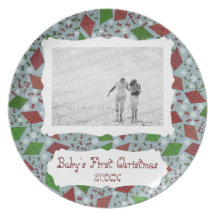 Cerfs-volants de Noël, plat personnalisable de pho Assiettes Pour Soirée