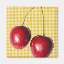 Cerises de guingan aimants pour réfrigérateur