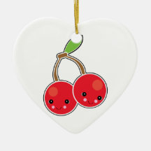 cerises mignonnes de kawaii ornements de noël