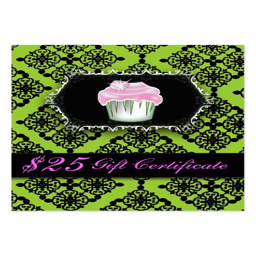 Certificat-primes de fantaisie de boulangerie de p modèle de carte de visite