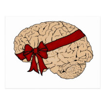 Cerveau de cadeau de Noël Carte Postale