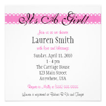 "C'est invitation de baby shower d'une fille"