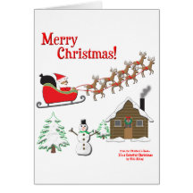C'est Noël coloré ! Carte De Vœux