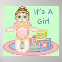 C'est une affiche de bébé de fille