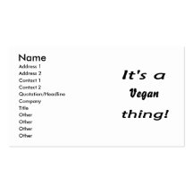 C'est une chose végétalienne ! modèle de carte de visite