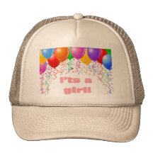 C'est une fille !  Faire-part de bébé Casquette