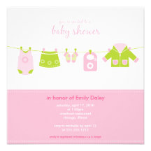 {c'est une fille !} peu d'invitiat de baby shower  invitations personnalisées