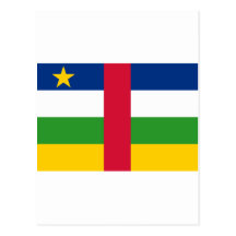 CF de drapeau de la république centrafricaine Cartes Postales