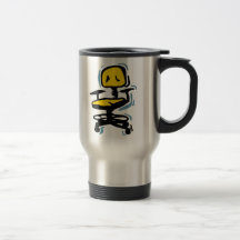 Chaise jaune tasses à café