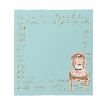 Chaise rose du petit gâteau n blocs-notes