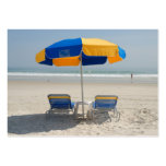 chaises de plage vides carte de visite