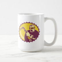 Chalumeau de travailleur de soudeuse rétro tasse à café