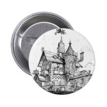 Chambre aérienne de Steampunk par Albert Robida badges publicitaires