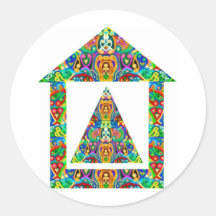 Chambre artistique de pyramide autocollants