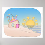 Chambre de partie de plage posters