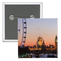 Chambres du Parlement et de l'oeil de Londres Pin's