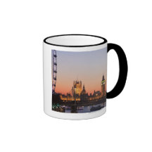 Chambres du Parlement et de l'oeil de Londres Mugs
