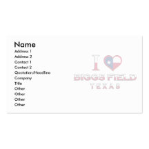 Champ de Biggs, le Texas Cartes De Visite Professionnelles