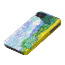 Champ de blé avec des cyprès par Vincent van Gogh Coque Case-Mate iPhone 4
