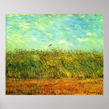 Champ de blé avec une alouette (Van Gogh) Posters