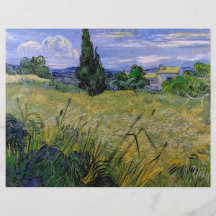 Champ de blé vert avec Cypress par Van Gogh Prospectus