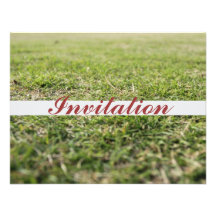 Champ de golf invitations personnalisées
