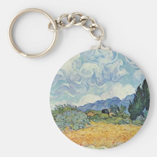 Champ de maïs avec des cyprès par Vincent van Gogh Porte-clés