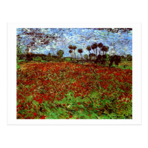 Champ de Van Gogh avec des beaux-arts des pavots ( Cartes Postales