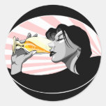 Champagne die vrouwensticker drink