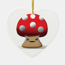 Champignon mignon décorations pour sapins de noël