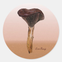 Champignon profond de velours avec le paysage autocollant