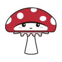 Champignon timide mignon de Kawaii T-shirt