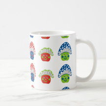 Champignons drôles tasse