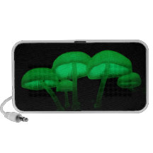Champignons rougeoyants haut-parleur mobile