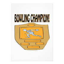 Champion de bowling faire-part personnalisé