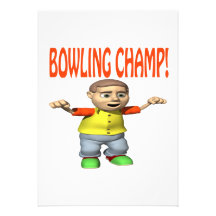 Champion de bowling invitations personnalisées